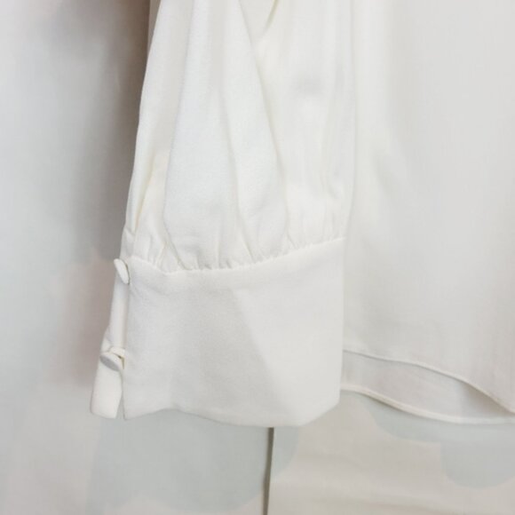 Another Tomorrow white crewneck blouse - Picture 3 of 9